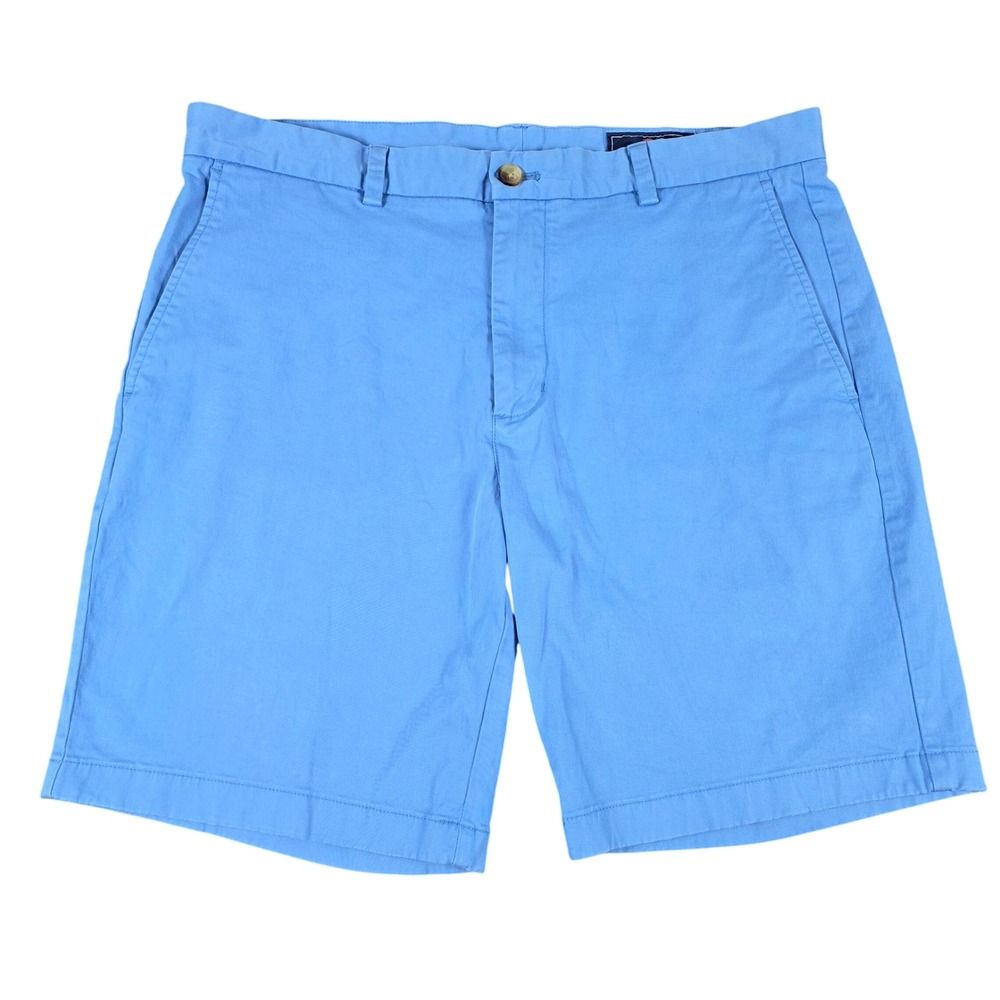 Vineyard Vines Breaker Shorts Mens 36 Light Blue Stretch Cotton Twill